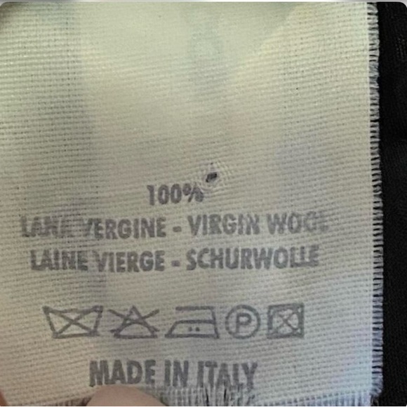 Gunex Made in a Italy Virgin Wool Black Women's Pencil Skirt bejeweled trim - Picture 6 of 9